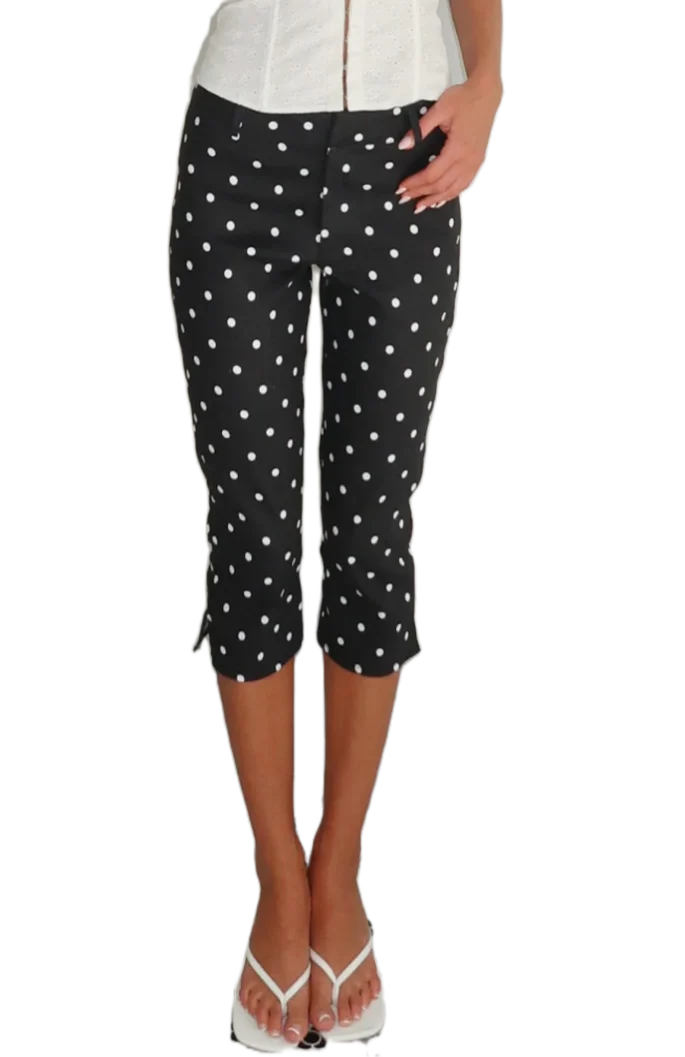 Fashion Women Side Slit Capri Pants Stretchy Slim Fit Capris Yoga Leggings 3/4 Length Trousers Going Out Cropped Pants