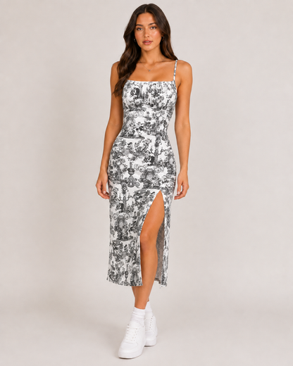 Portofino Print Maxi Dress