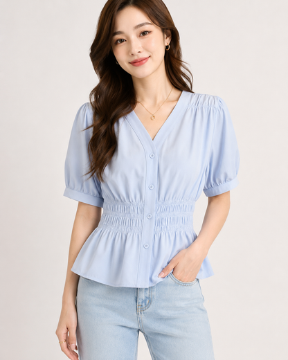 Élodie V-Neck Blouse