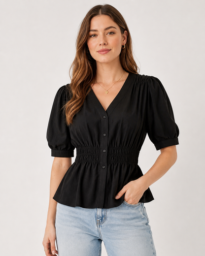 Élodie V-Neck Blouse