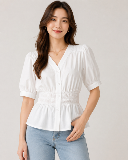 Élodie V-Neck Blouse