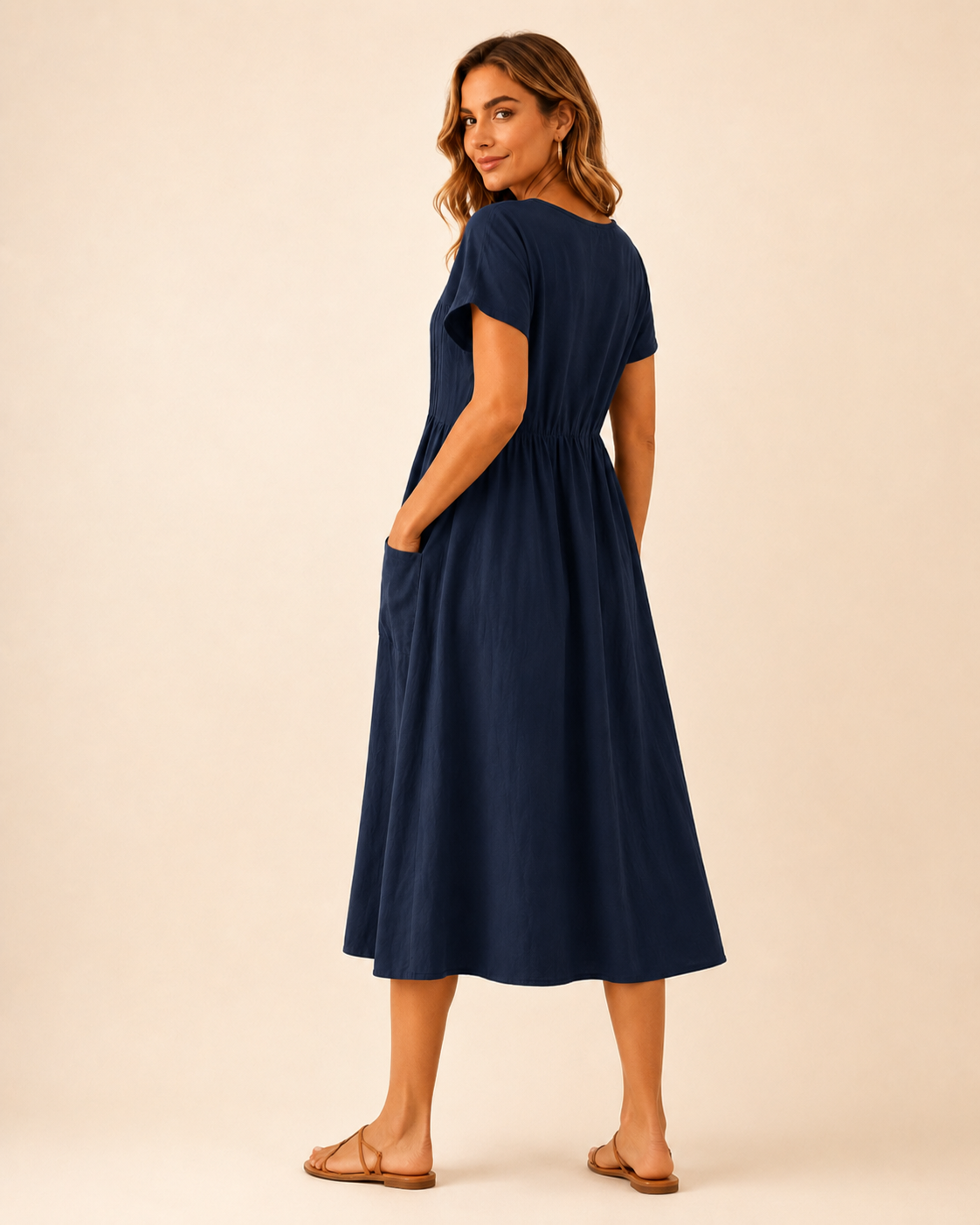 The Marlowe Pleated Midi Dress