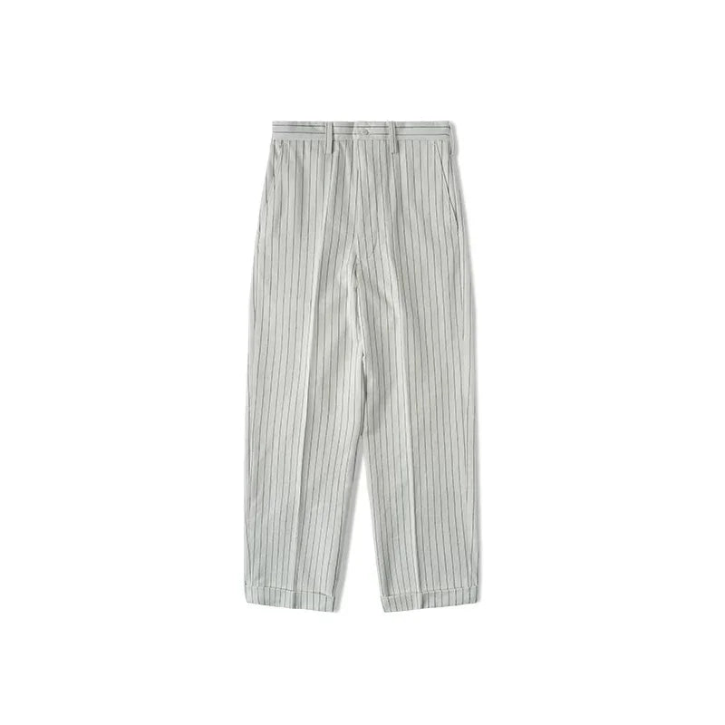 Rugged Bronson Vintage Coke Stripe Delivery Pants Men Herringbone Twill Loose Fit Workwear Trousers High Waist Straight Leg