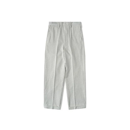 Rugged Bronson Vintage Coke Stripe Delivery Pants Men Herringbone Twill Loose Fit Workwear Trousers High Waist Straight Leg