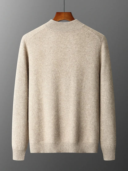 Choice High Quality Men Zipper Wool Cardigan Cashmere Sweater Autumn Winter Thick Smart Casual 100% Merino Wool Knitwear Tops