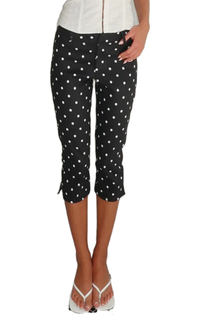 Fashion Women Side Slit Capri Pants Stretchy Slim Fit Capris Yoga Leggings 3/4 Length Trousers Going Out Cropped Pants